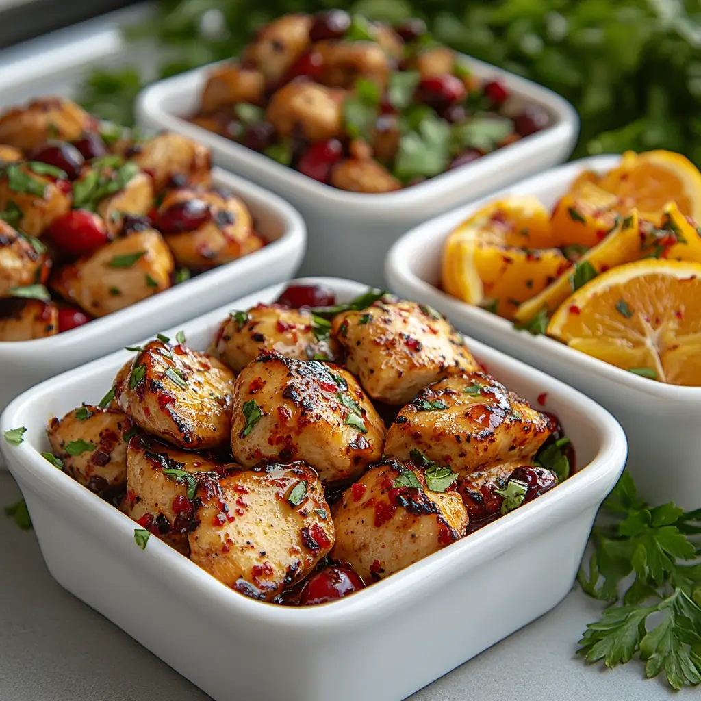 Three Cranberry Chicken versions: classic, spicy, and orange-zest variations.