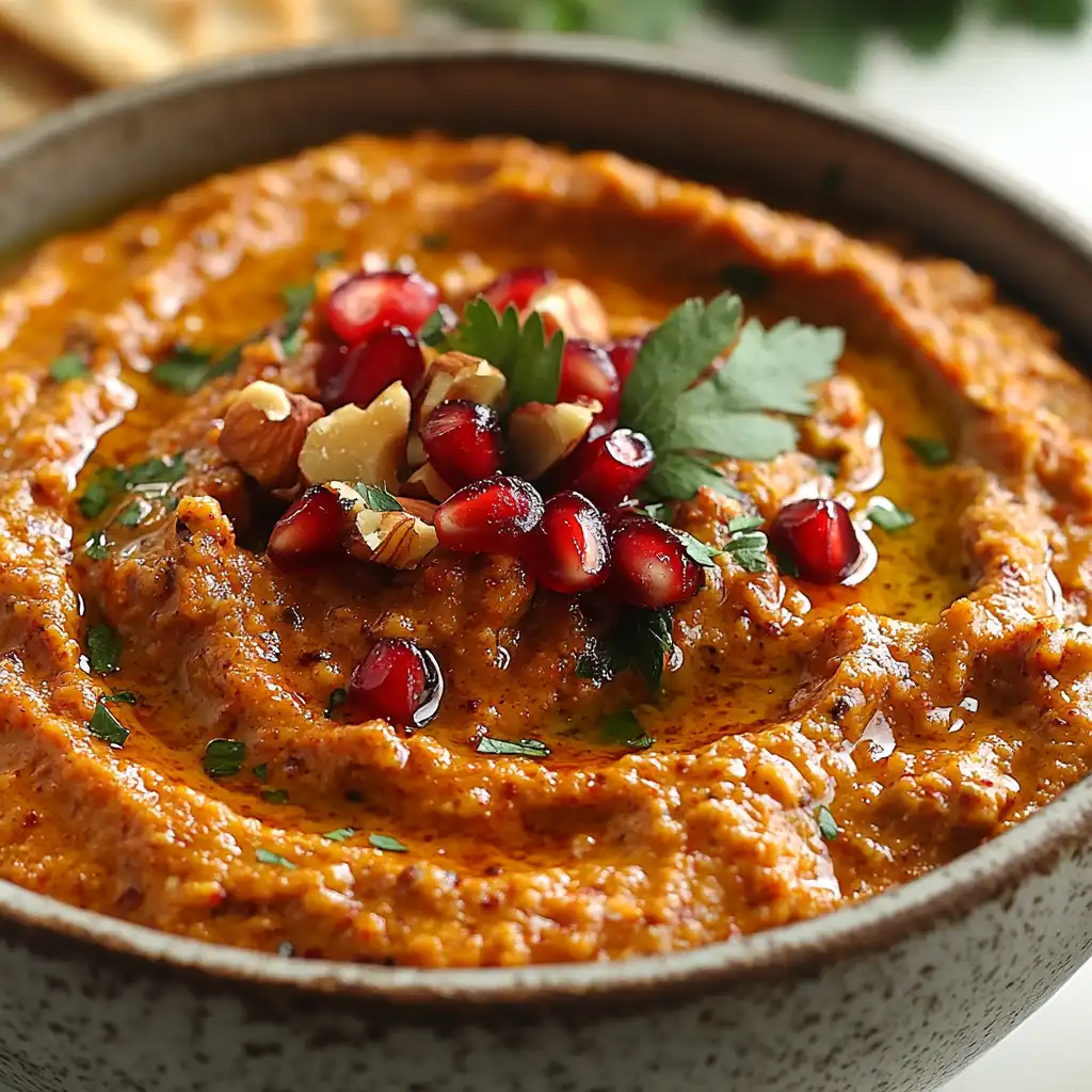 Roasted Red Pepper and Walnut Dip (Muhammara)
