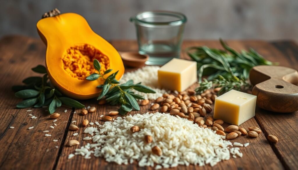 homemade butternut squash risotto ingredients