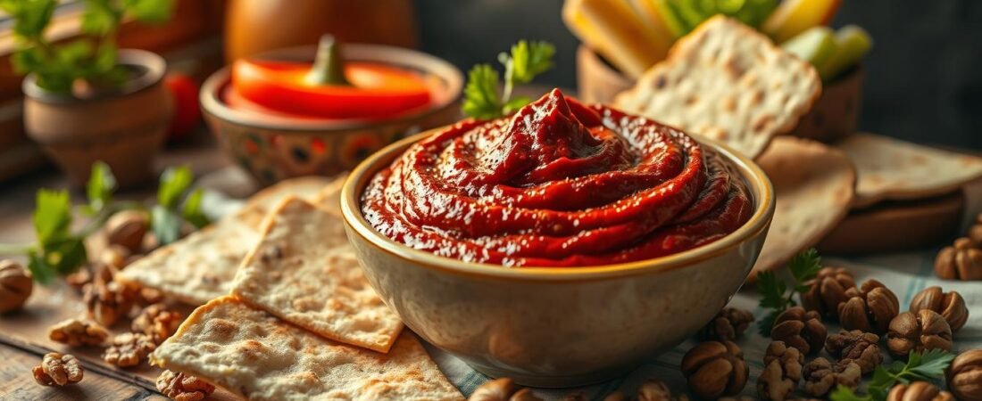 Roasted Red Pepper and Walnut Dip (Muhammara)