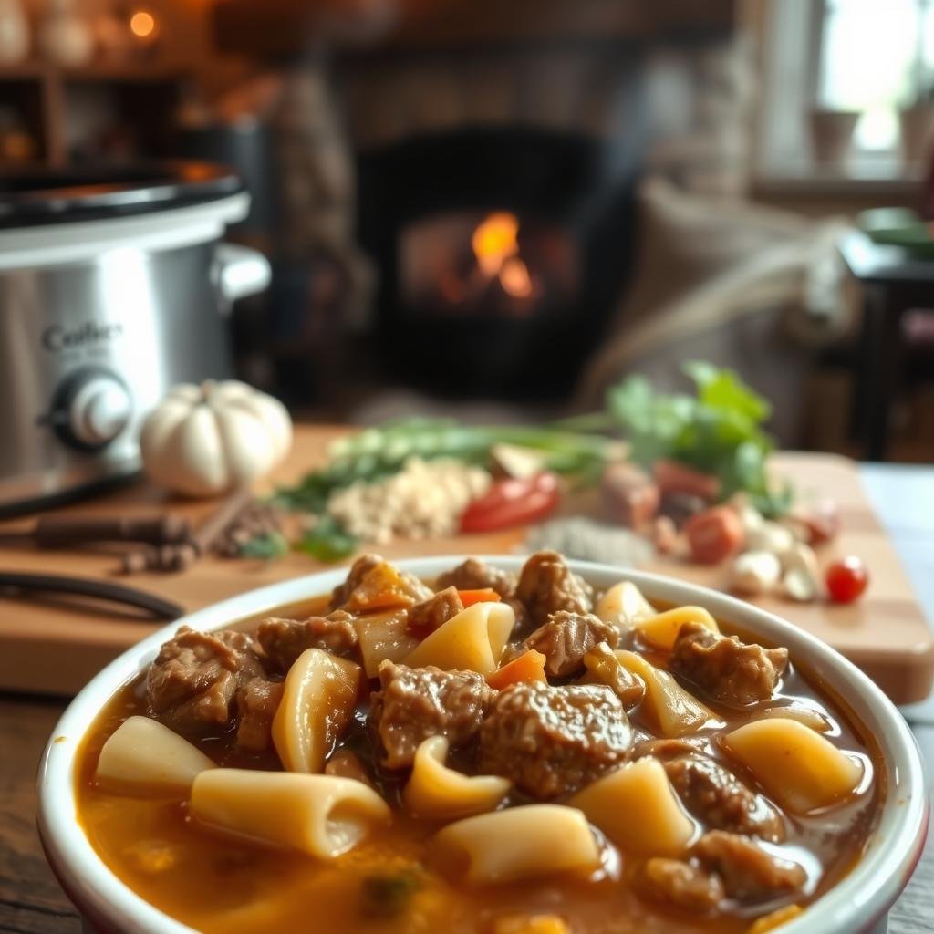 Crockpot Beef Tips and Noodles: Comforting Slow Cooker Dish