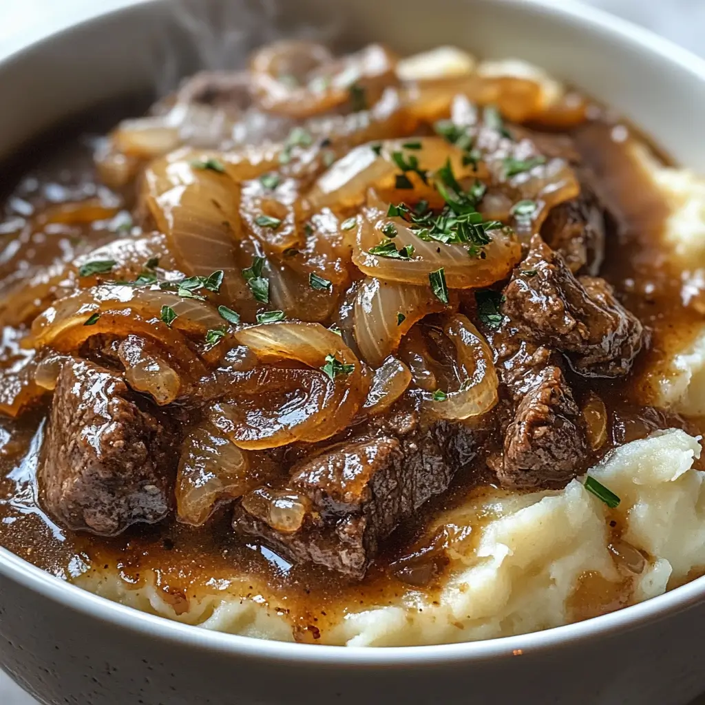Crockpot French Onion Beef Tips: Tender & Flavorful